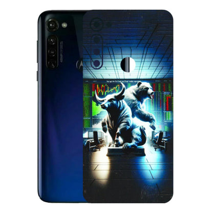 Motorola Phone Skins (All Models) - Stock Market Sensex Bear vs Bulls - 3D Embossed Finish (L-15) Motorola Moto G Stylus