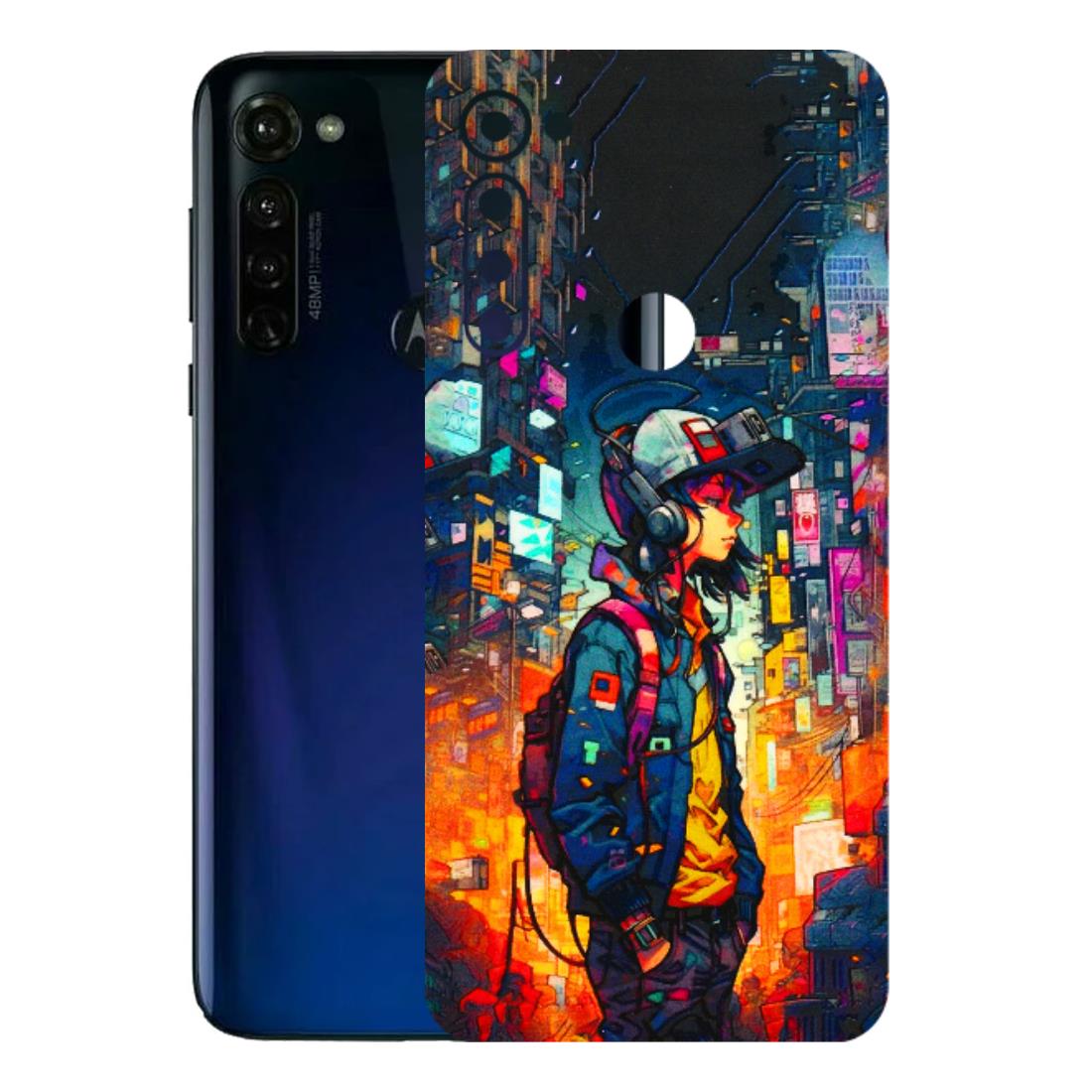 Motorola Phone Skins (All Models) - Street Anime Guy - 3D Embossed Finish (L-158) Motorola Moto G Stylus