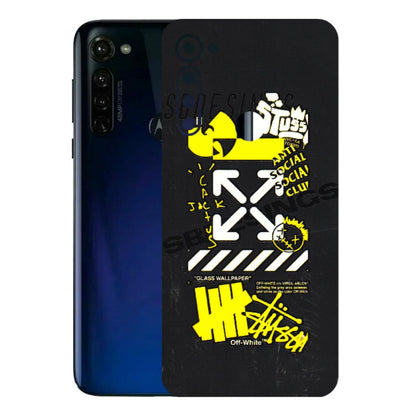 Motorola Phone Skins (All Models) - Anti Social Graffiti - 3D Embossed Finish (L-198) Motorola Moto G Stylus