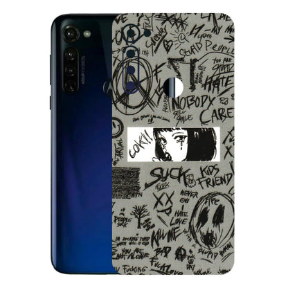 Motorola Phone Skins (All Models) - Never Have Love Anime - 3D Embossed Finish (L-260) Motorola Moto G Stylus