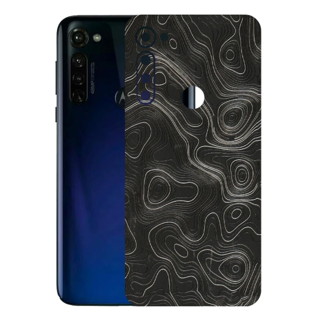 Motorola Phone Skins (All Models) - Abstract White Line Map - 3D Embossed Finish (L-269) Motorola Moto G Stylus