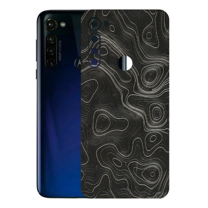 Motorola Phone Skins (All Models) - Abstract White Line Map - 3D Embossed Finish (L-269) Motorola Moto G Stylus