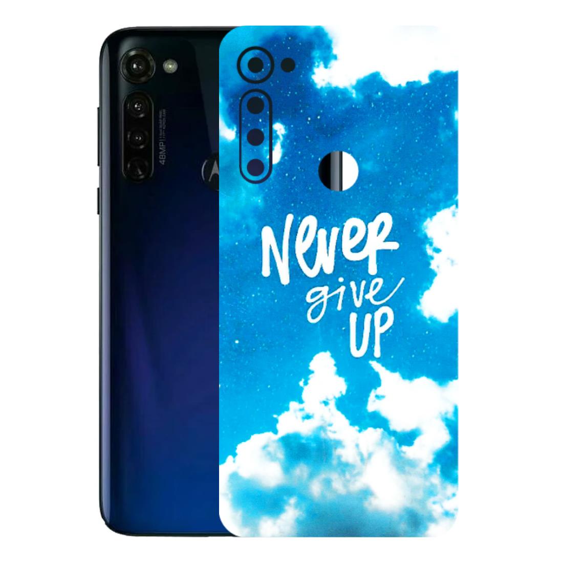 Motorola Phone Skins (All Models) - Never Give Up - 3D Embossed Finish (L-279) Motorola Moto G Stylus