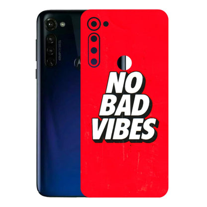 Motorola Phone Skins (All Models) - No Bad Vibes - 3D Embossed Finish (L-280) Motorola Moto G Stylus