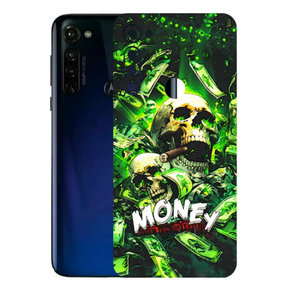 Motorola Phone Skins (All Models) - Skull Money - 3D Embossed Finish (L-303) Motorola Moto G Stylus