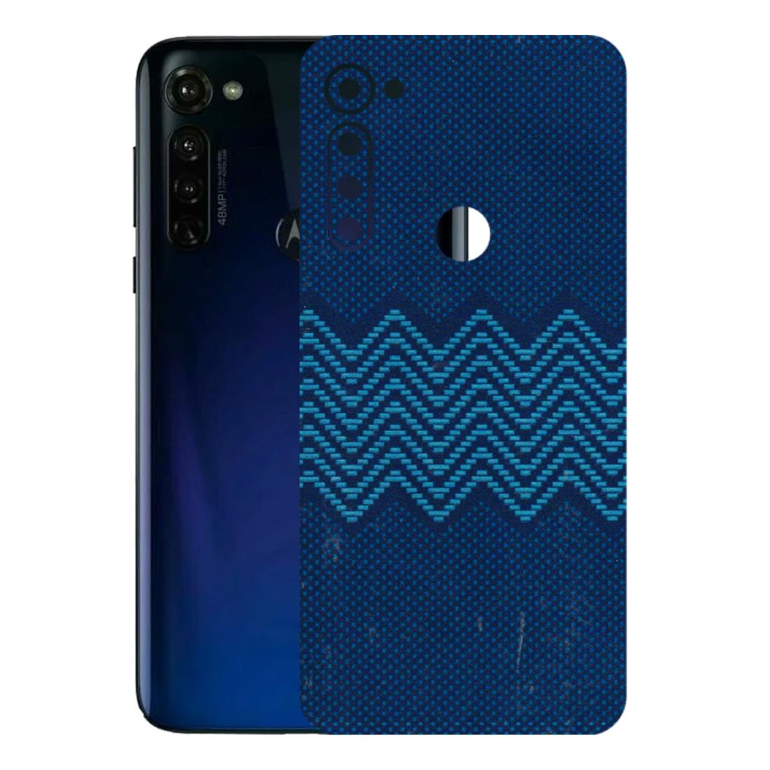 Motorola Phone Skins (All Models) - Blue Sober Waves - 3D Embossed Finish (L-306) Motorola Moto G Stylus