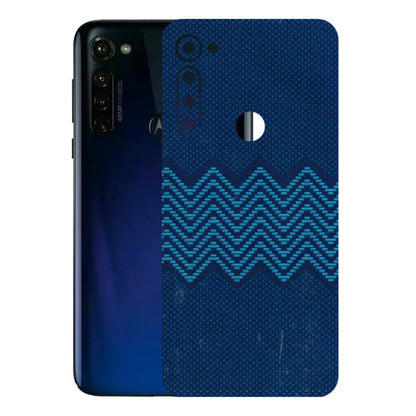 Motorola Phone Skins (All Models) - Blue Sober Waves - 3D Embossed Finish (L-306) Motorola Moto G Stylus