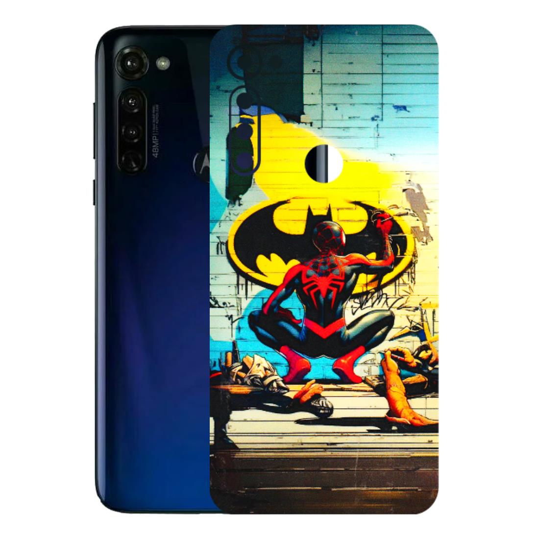 Motorola Phone Skins (All Models) - New Spiderman Bat Logo - 3D Embossed Finish (L-309) Motorola Moto G Stylus