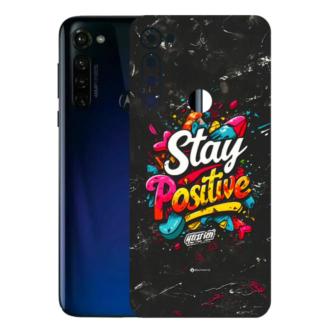 Motorola Phone Skins (All Models) - Stay Positive Black - 3D Embossed Finish (L-31) Motorola Moto G Stylus