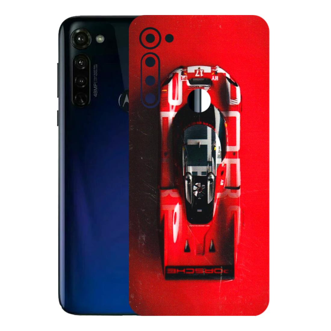 Motorola Phone Skins (All Models) - Red Porsche Car Logo - 3D Embossed Finish (L-315) Motorola Moto G Stylus