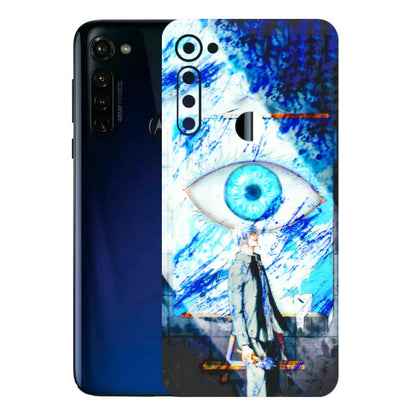Motorola Phone Skins (All Models) - Anime Sea Blue Eye - 3D Embossed Finish (L-318) Motorola Moto G Stylus