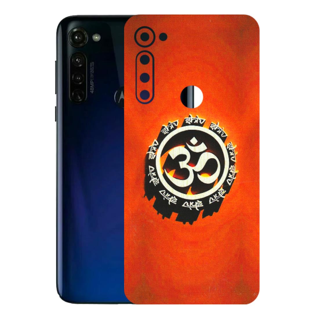 Motorola Phone Skins (All Models) - Aum Shiv Orange - 3D Embossed Finish (L-32) Motorola Moto G Stylus