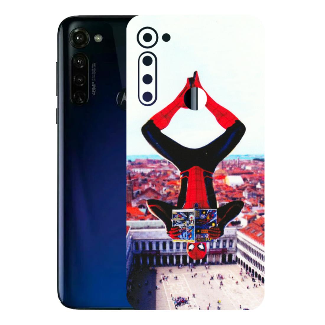 Motorola Phone Skins (All Models) - Spiderman Hanging - 3D Embossed Finish (L-53) Motorola Moto G Stylus
