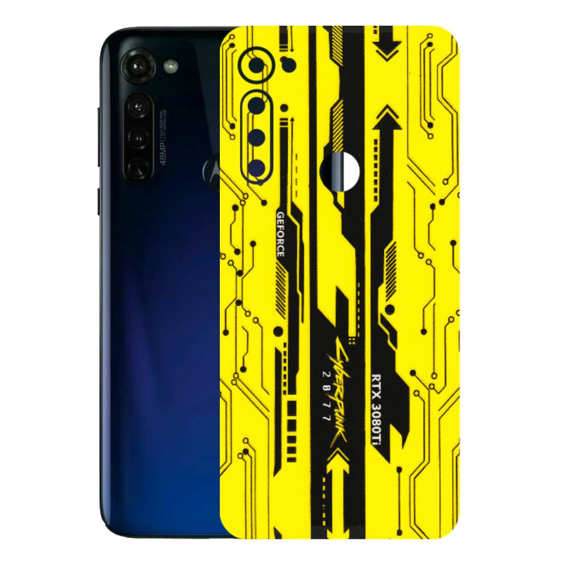 Motorola Phone Skins (All Models) - Yellow Cyberpunk - 3D Embossed Finish (L-93) Motorola Moto G Stylus