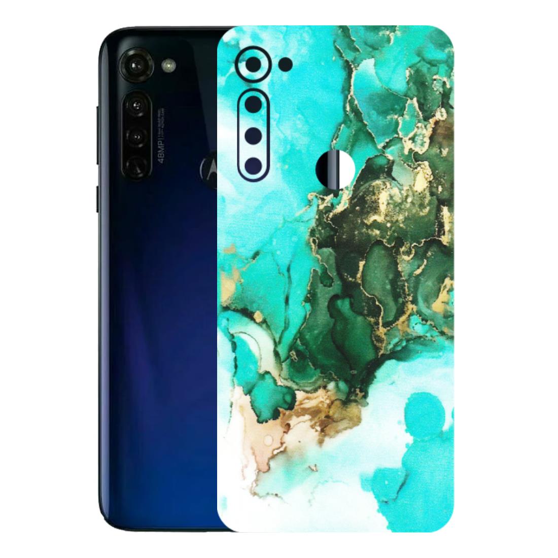 Motorola Phone Skins (All Models) - The Blue Gold Marble - Matte Finish (M-124) Motorola Moto G Stylus
