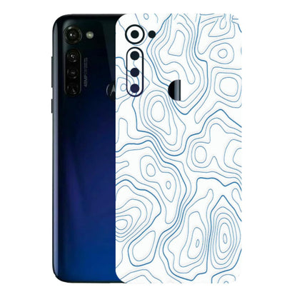 Motorola Phone Skins (All Models) - Blue And White Swirls - Matte Finish (M-139) Motorola Moto G Stylus
