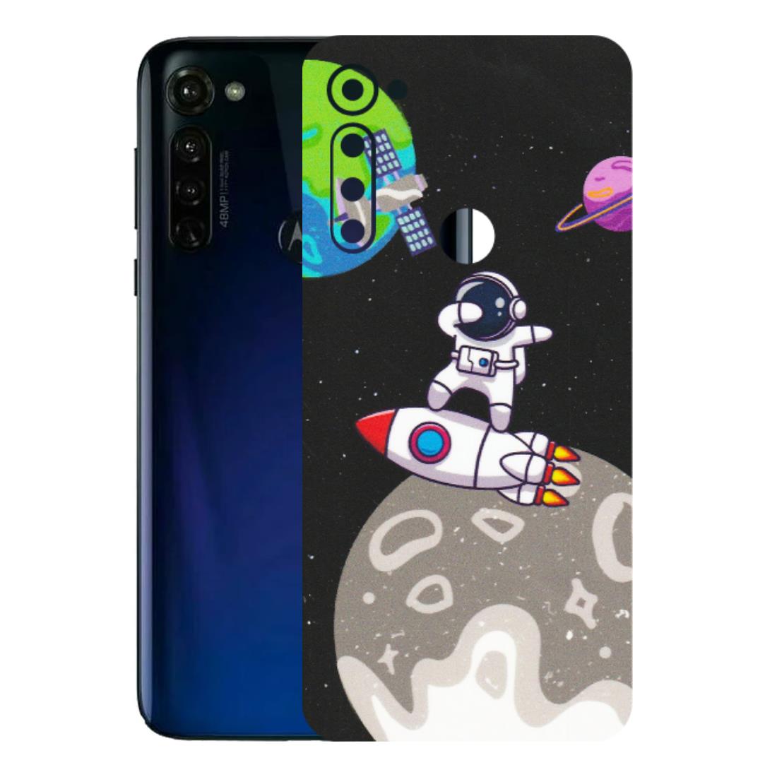 Motorola Phone Skins (All Models) - Astronaut Vibing Toon Running - Matte Finish (M-39) Motorola Moto G Stylus