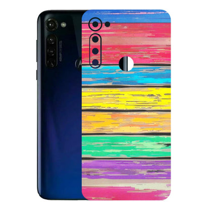 Motorola Phone Skins (All Models) - Multi Colour Wooden Wall - Matte Finish (M-96) Motorola Moto G Stylus