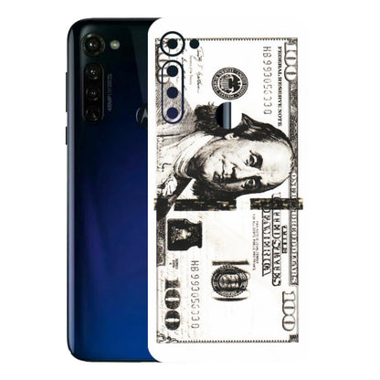 Motorola Phone Skins (All Models) - 100 Dollar Currency - Transparent Finish (T-01) Motorola Moto G Stylus