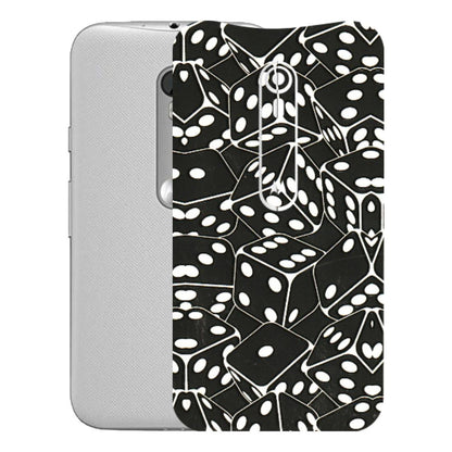 Motorola Phone Skins (All Models) - Big Black Dices - 3D Embossed Finish (L-106) Motorola Moto G Turbo