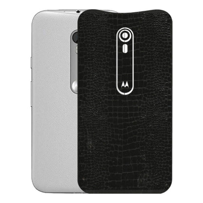 Motorola Phone Skins (All Models) - Snake Leather Black - 3D Embossed Finish (L-107) Motorola Moto G Turbo