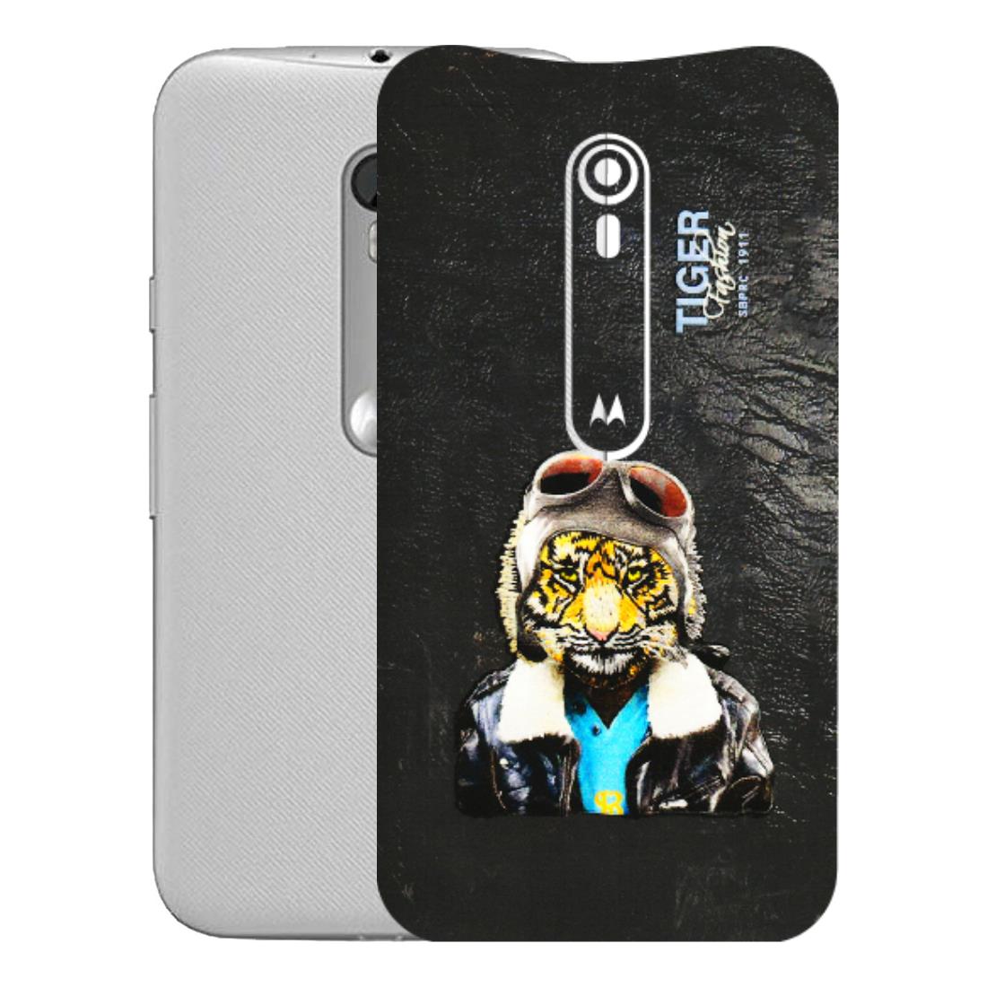 Motorola Phone Skins (All Models) - Rider Tiger - 3D Embossed Finish (L-113) Motorola Moto G Turbo