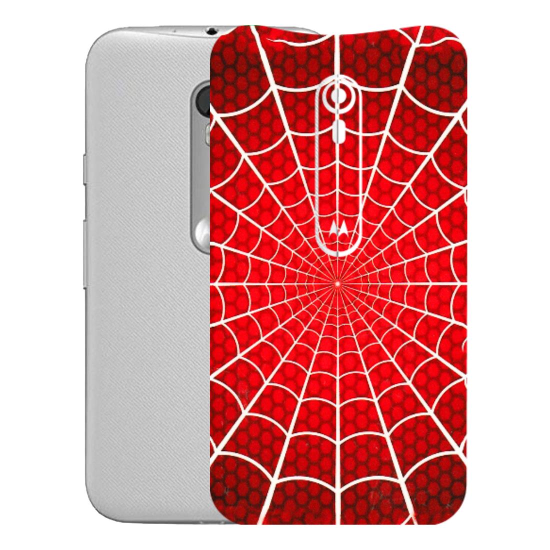 Motorola Phone Skins (All Models) - Classic Spidey Web - 3D Embossed Finish (L-115) Motorola Moto G Turbo