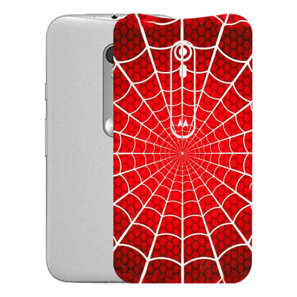 Motorola Phone Skins (All Models) - Classic Spidey Web - 3D Embossed Finish (L-115) Motorola Moto G Turbo