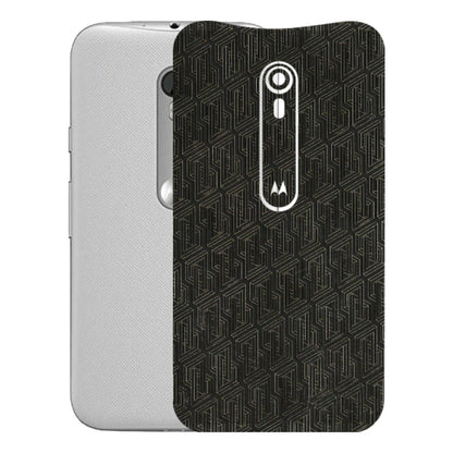 Motorola Phone Skins (All Models) - Black Abstract Pattern - 3D Embossed Finish (L-117) Motorola Moto G Turbo