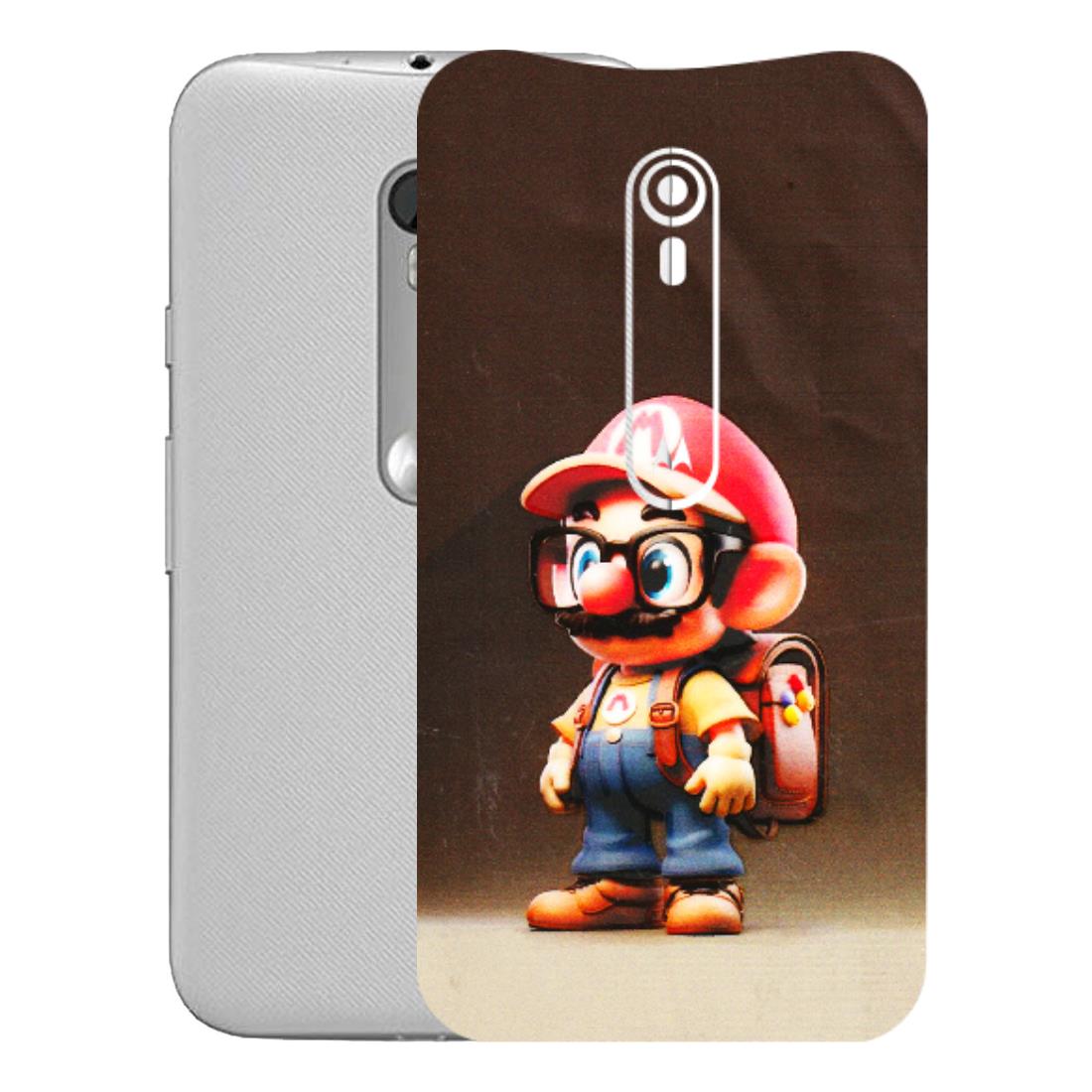 Motorola Phone Skins (All Models) - Little Mario - 3D Embossed Finish (L-119) Motorola Moto G Turbo