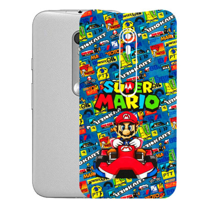 Motorola Phone Skins (All Models) - Super Mario Kart - 3D Embossed Finish (L-140) Motorola Moto G Turbo