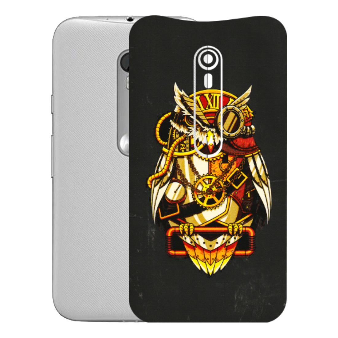 Motorola Phone Skins (All Models) - Classy Smart Owl - 3D Embossed Finish (L-144) Motorola Moto G Turbo