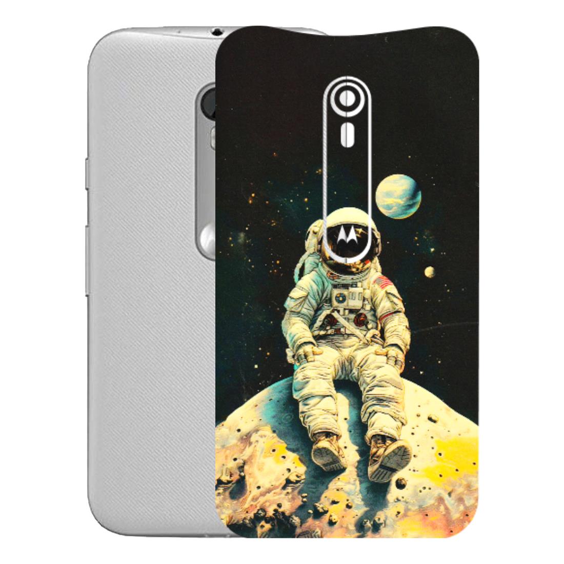 Motorola Phone Skins (All Models) - Astronaut in Space - 3D Embossed Finish (L-16) Motorola Moto G Turbo