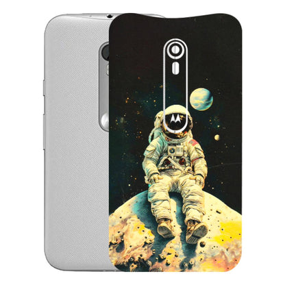 Motorola Phone Skins (All Models) - Astronaut in Space - 3D Embossed Finish (L-16) Motorola Moto G Turbo