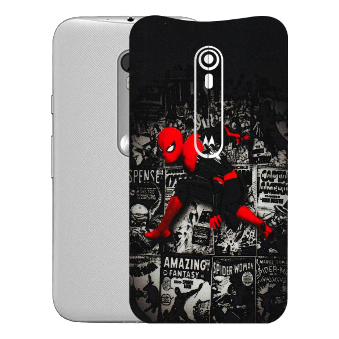 Motorola Phone Skins (All Models) - SpiderMan New - 3D Embossed Finish (L-162) Motorola Moto G Turbo