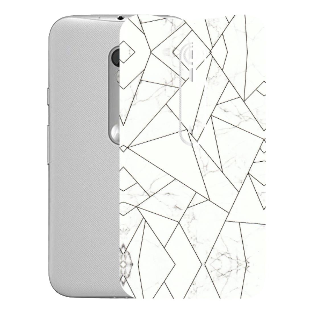 Motorola Phone Skins (All Models) - Luxury White Marble Effect - 3D Embossed Finish (L-168) Motorola Moto G Turbo