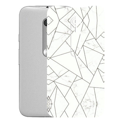 Motorola Phone Skins (All Models) - Luxury White Marble Effect - 3D Embossed Finish (L-168) Motorola Moto G Turbo