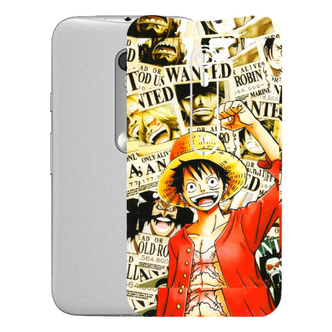 Motorola Phone Skins (All Models) - Luffy Anime - 3D Embossed Finish (L-177) Motorola Moto G Turbo