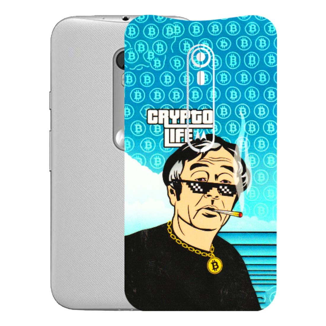 Motorola Phone Skins (All Models) - Crypto Thug Life - 3D Embossed Finish (L-179) Motorola Moto G Turbo