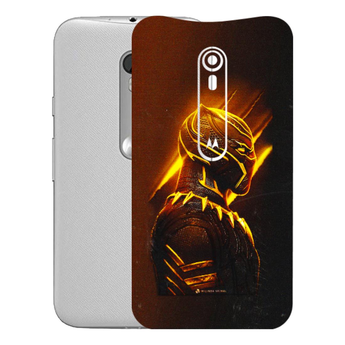 Motorola Phone Skins (All Models) - Gold Black Panther - 3D Embossed Finish (L-181) Motorola Moto G Turbo