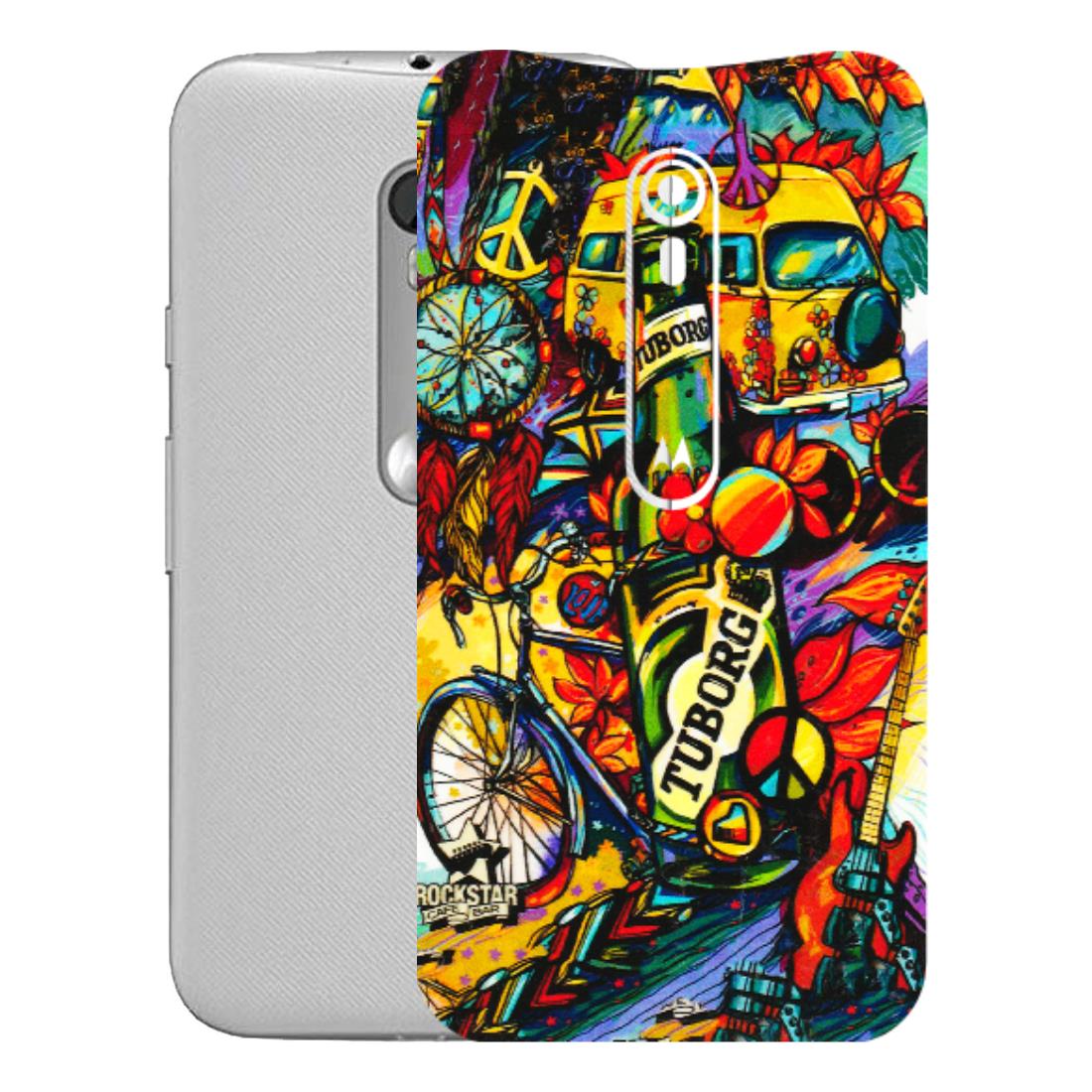 Motorola Phone Skins (All Models) - Cool Beer Bottle - 3D Embossed Finish (L-193) Motorola Moto G Turbo