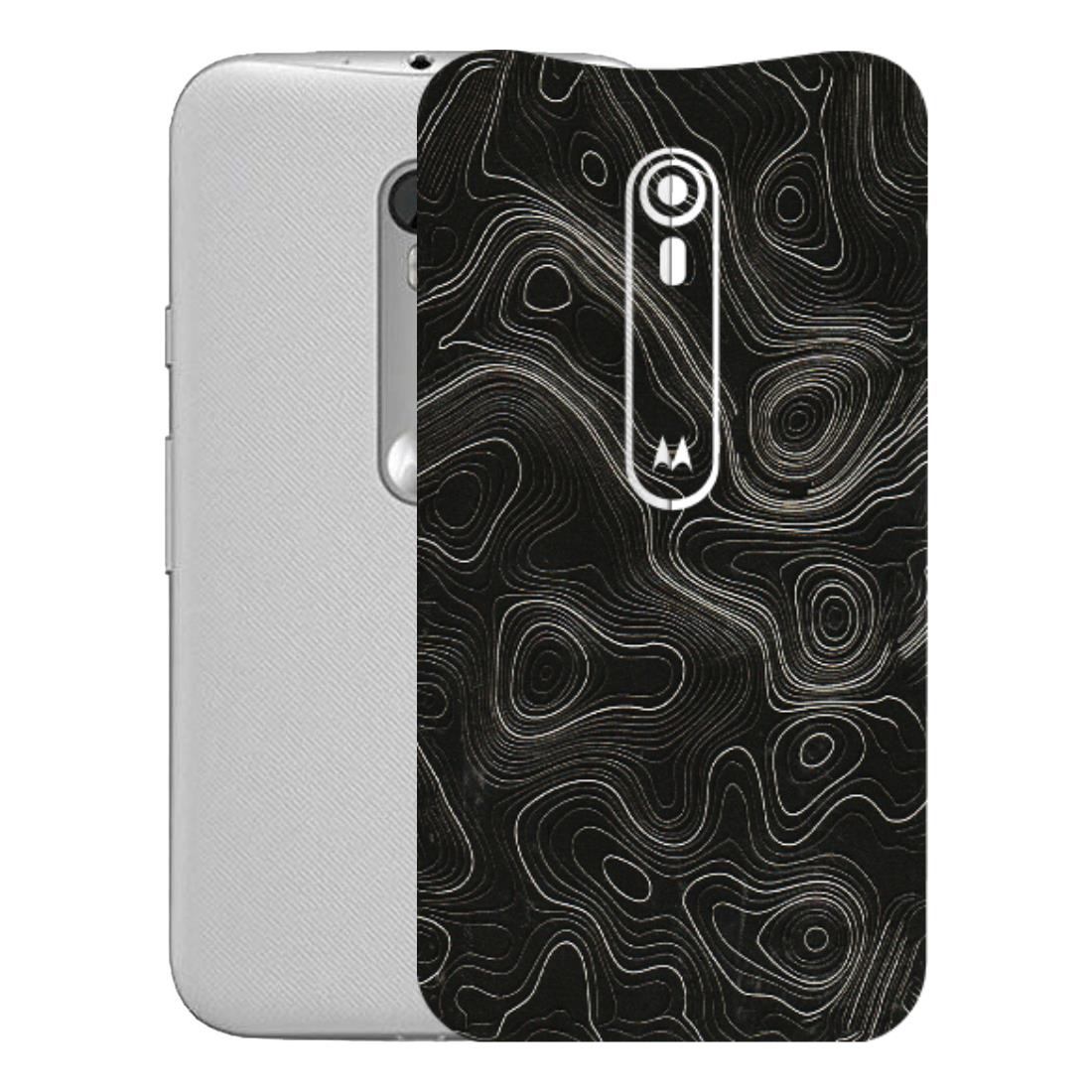 Motorola Phone Skins (All Models) - Black Swirl - 3D Embossed Finish (L-196) Motorola Moto G Turbo