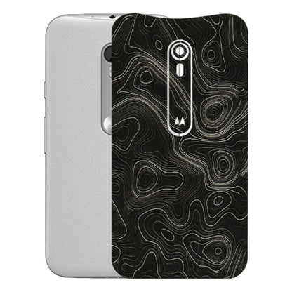 Motorola Phone Skins (All Models) - Black Swirl - 3D Embossed Finish (L-196) Motorola Moto G Turbo