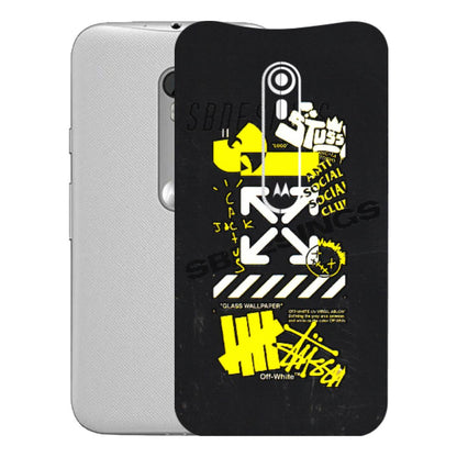 Motorola Phone Skins (All Models) - Anti Social Graffiti - 3D Embossed Finish (L-198) Motorola Moto G Turbo