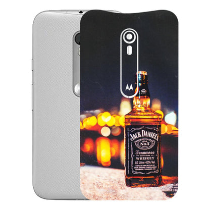 Motorola Phone Skins (All Models) - JD Whiskey Bottle - 3D Embossed Finish (L-20) Motorola Moto G Turbo