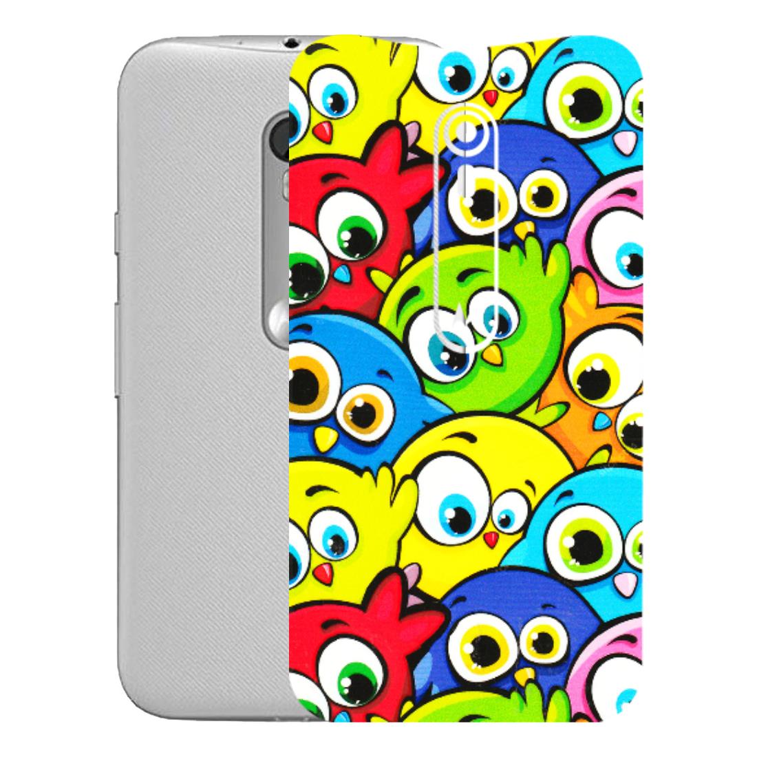 Motorola Phone Skins (All Models) - Cute Fluffy Birds - 3D Embossed Finish (L-213) Motorola Moto G Turbo