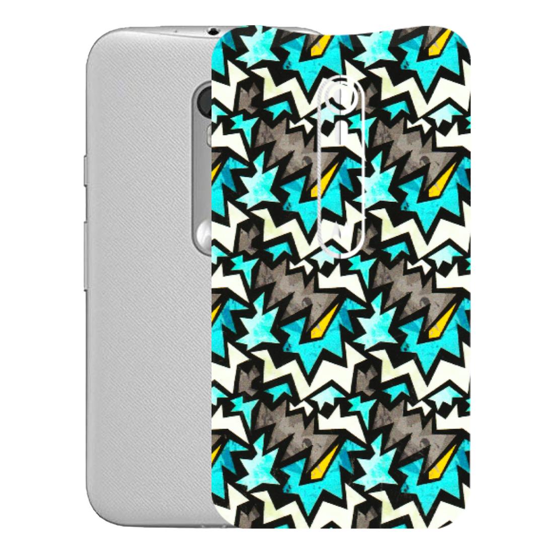 Motorola Phone Skins (All Models) - Funky Zig Zag - 3D Embossed Finish (L-223) Motorola Moto G Turbo