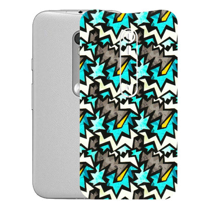 Motorola Phone Skins (All Models) - Funky Zig Zag - 3D Embossed Finish (L-223) Motorola Moto G Turbo