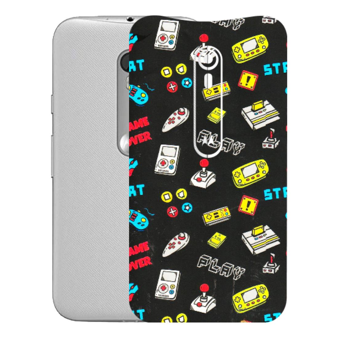 Motorola Phone Skins (All Models) - Gaming Doodles - 3D Embossed Finish (L-224) Motorola Moto G Turbo