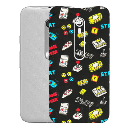 Motorola Phone Skins (All Models) - Gaming Doodles - 3D Embossed Finish (L-224) Motorola Moto G Turbo